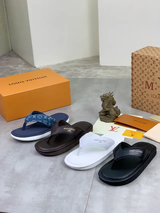 Louis Vuitton Monogram Denim Navy Slippers 3