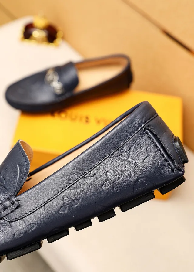 Louis Vuitton Monogram-Embossed Leather Loafers 3