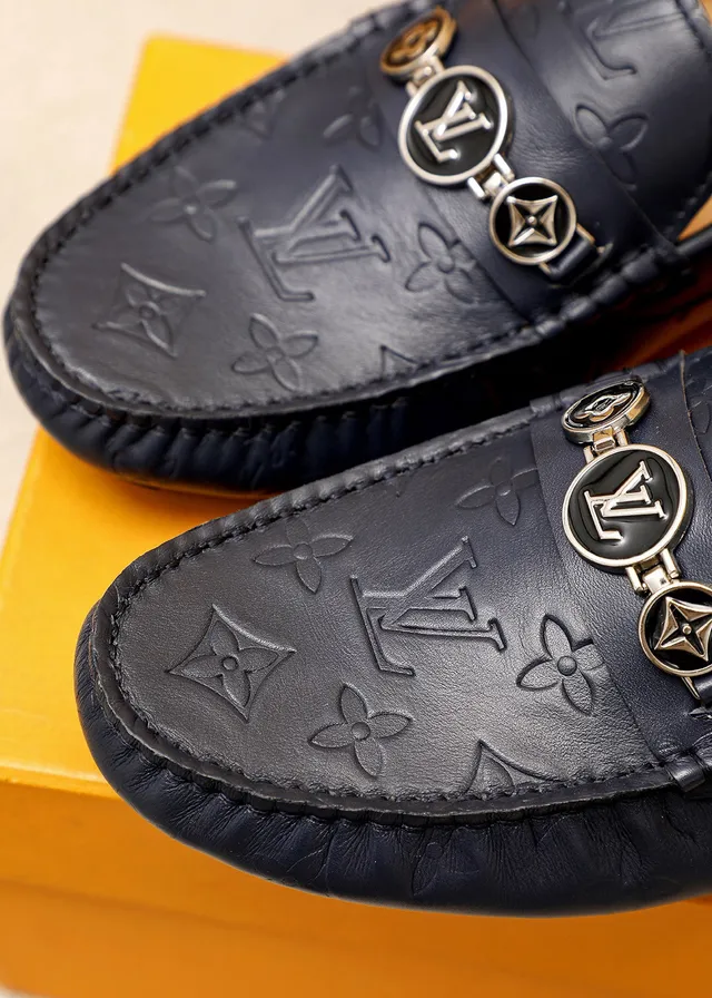 Louis Vuitton Monogram-Embossed Leather Loafers 4