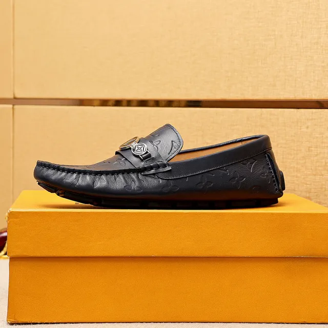 Louis Vuitton Monogram-Embossed Leather Loafers 5