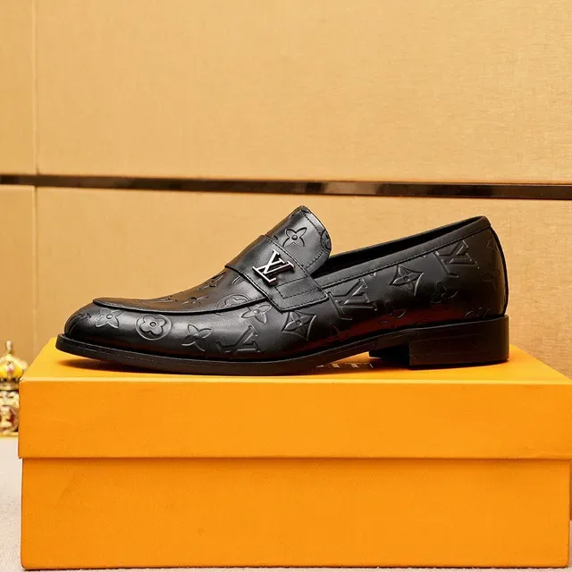 Louis Vuitton Monogram Embossed Leather Penny Loafers 4