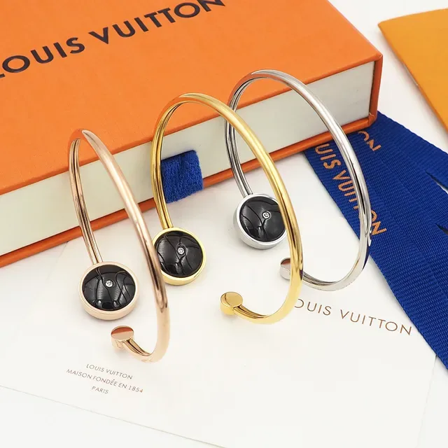 Louis Vuitton Monogram Enamel Disc Bangle Bracelets 8