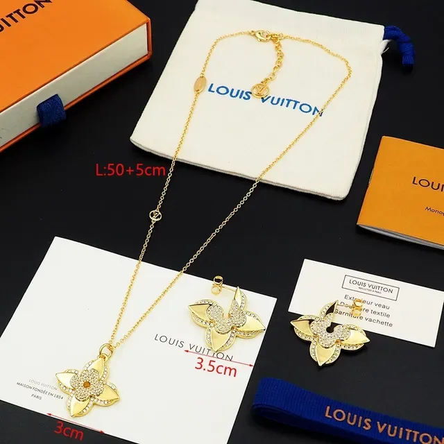 Louis Vuitton Monogram Flor Gold-Tone Pavé Cristal Colar 4