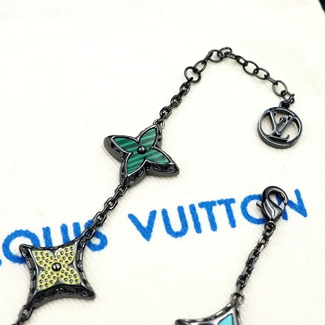 Louis Vuitton Monogram Flowers Enamel Floral Charm Bracelet 3