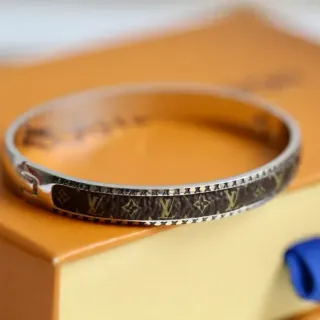 Louis Vuitton Monogram Leather Bangle Bracelet
