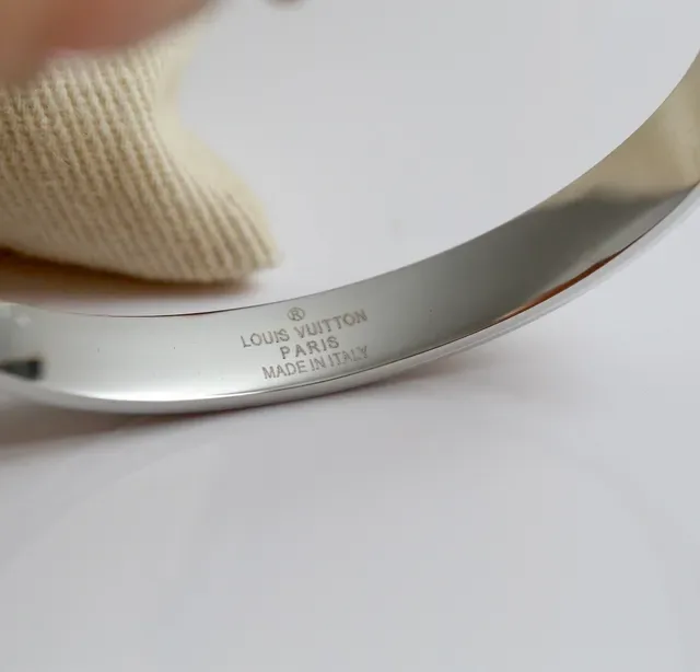 Louis Vuitton Monogram Leather Bangle Bracelet 6