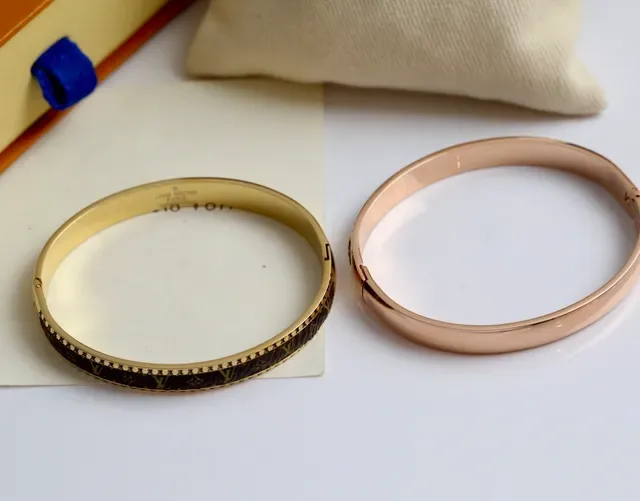 Louis Vuitton Monogram Leather Bangle Bracelet 8