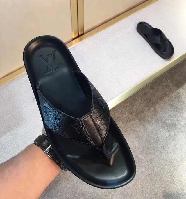 Louis Vuitton Monogram Leather Thong Slipper 2