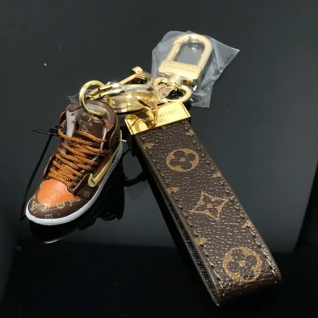 Louis Vuitton Monogram Mini Sneaker Keychain Strap Saddle Bag 4