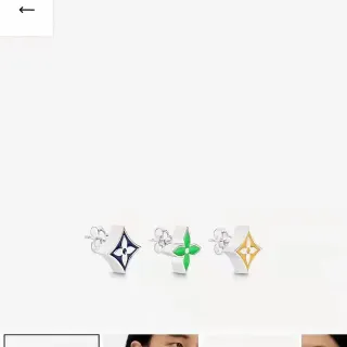 Louis Vuitton Monogram Party Enamel Flower Stud Earrings