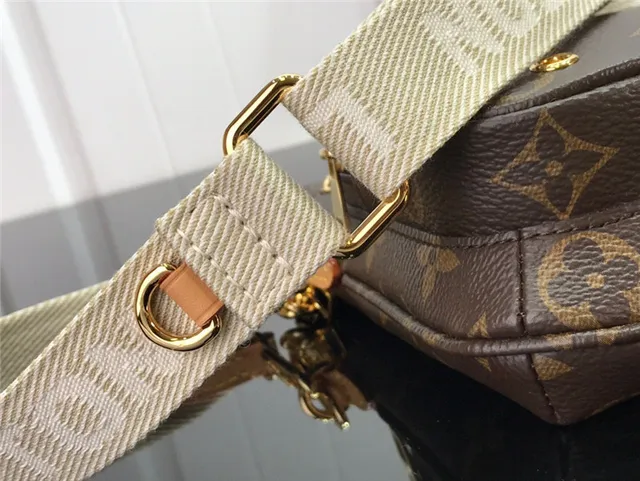 Louis Vuitton Multi Pochette Accessoires Brown Gold Monogram Canvas Chain Strap Messenger Bag 13