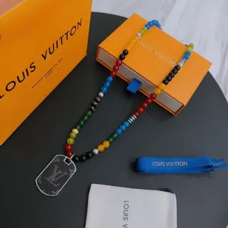 Louis Vuitton Multicolor Black Beaded Necklace