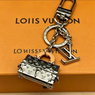 Louis Vuitton Petite Malle Black Silver Miniature Suitcase Monogrammed Metal Tote Bag