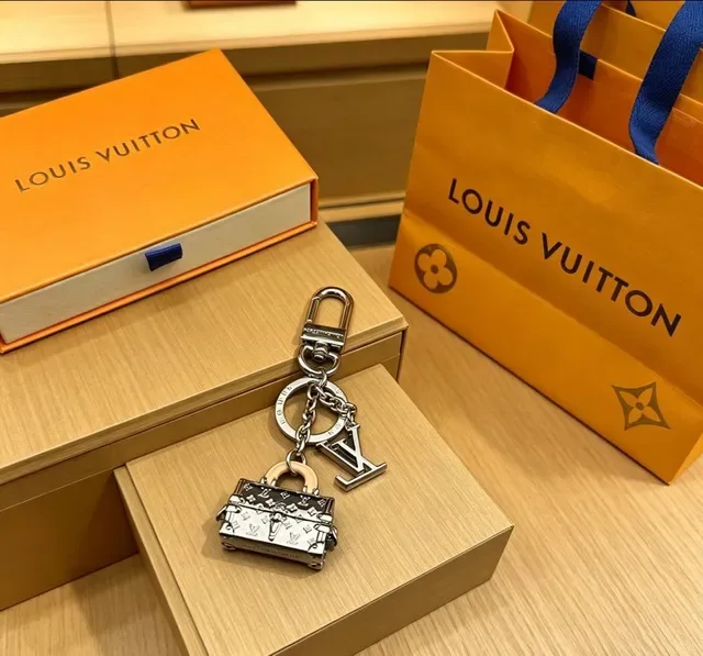 Louis Vuitton Petite Malle Black Silver Miniature Suitcase Monogrammed Metal Tote Bag 2
