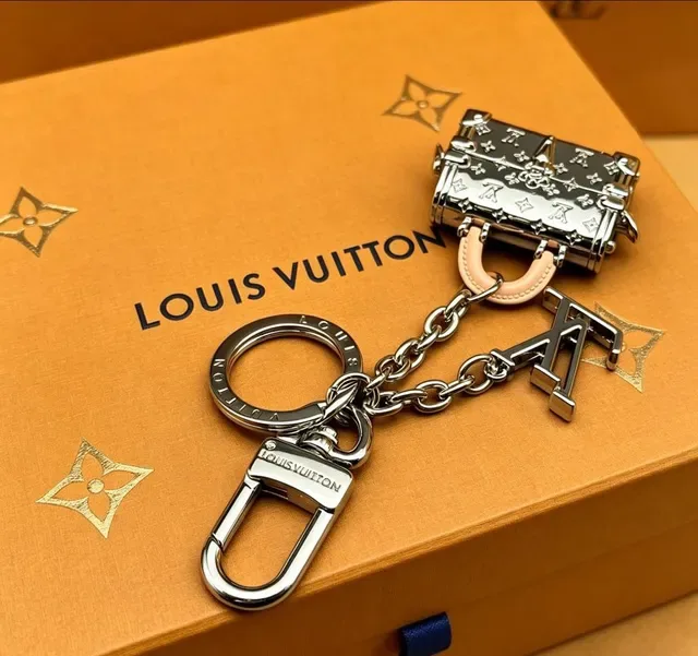 Louis Vuitton Petite Malle Black Silver Miniature Suitcase Monogrammed Metal Tote Bag 4