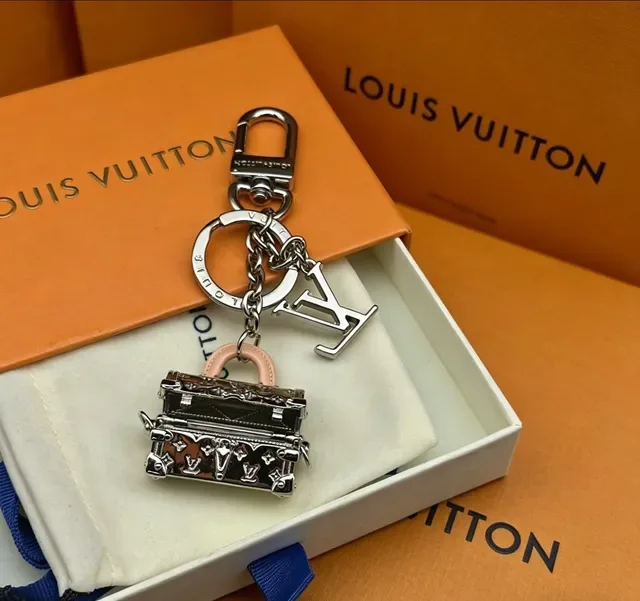 Louis Vuitton Petite Malle Black Silver Miniature Suitcase Monogrammed Metal Tote Bag 5