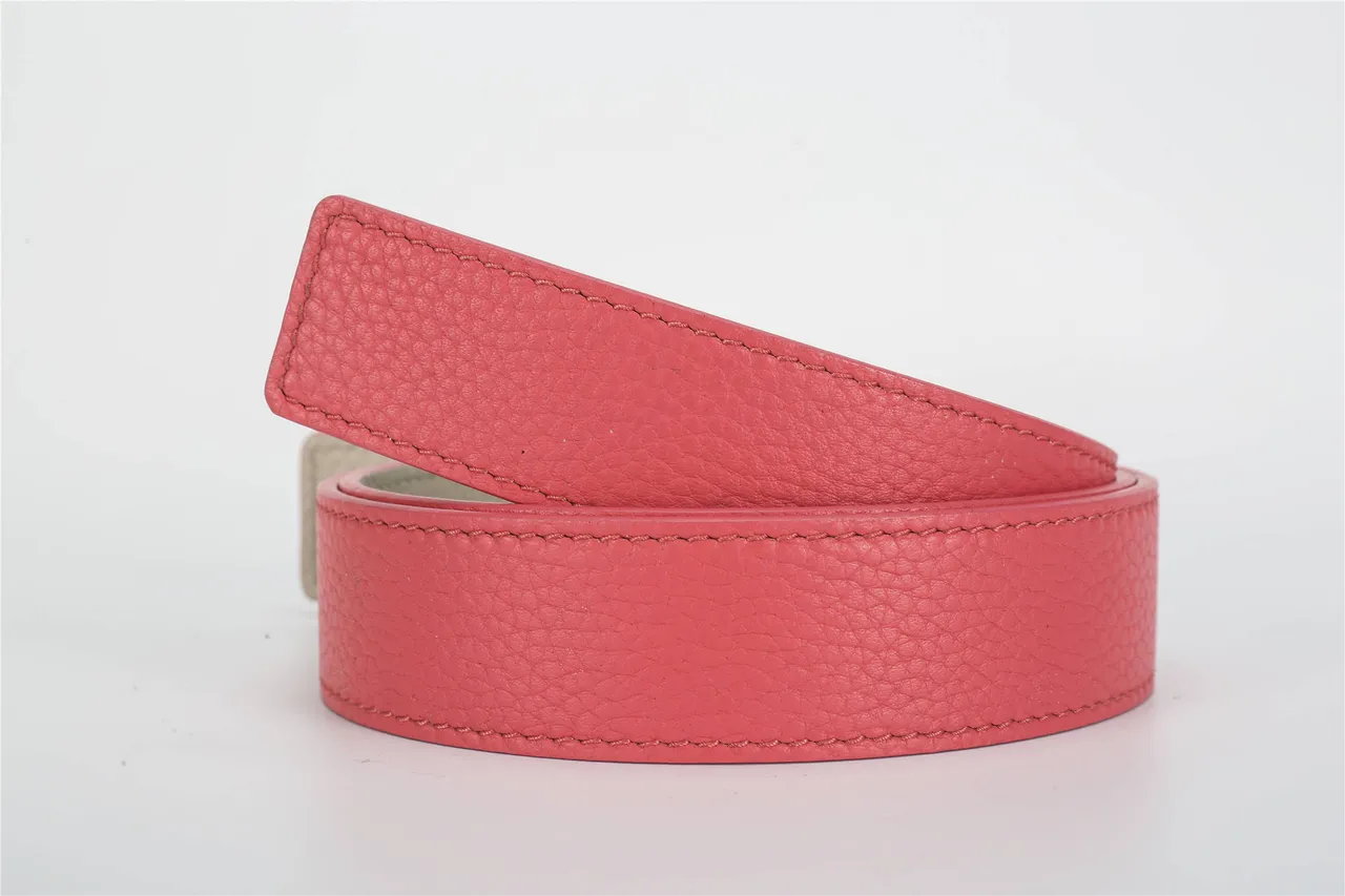 Louis Vuitton Pink Silver Pebbled Monogram Buckle Leather Belt 2