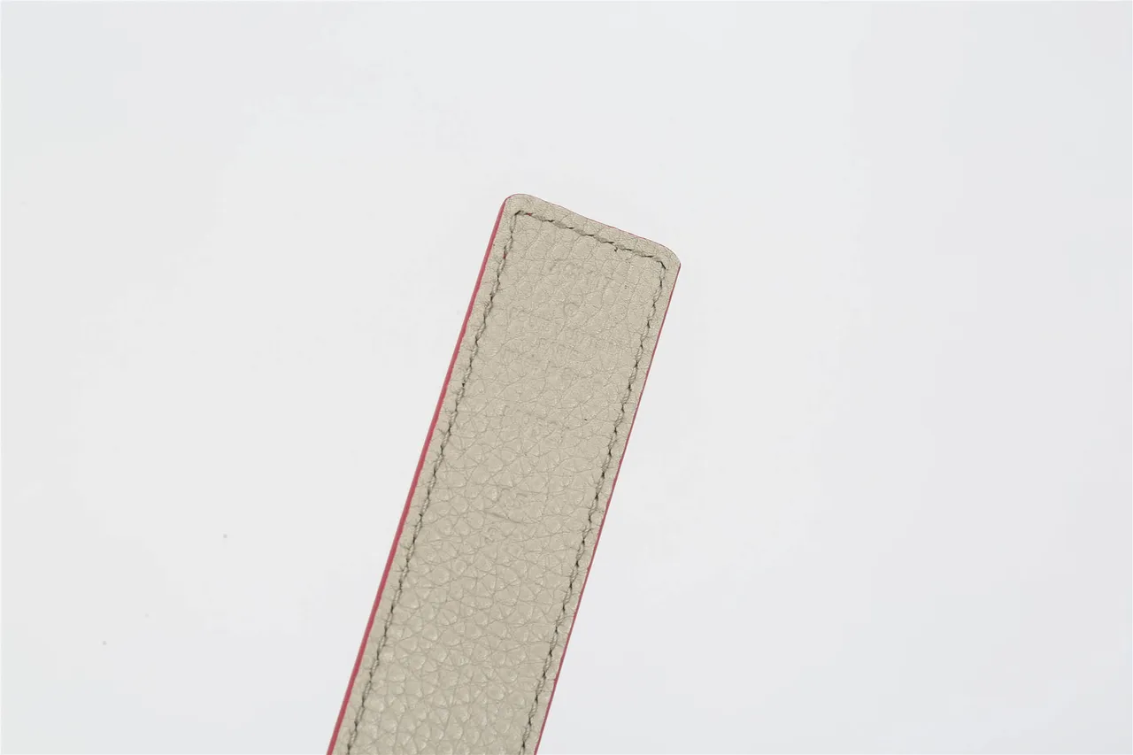 Louis Vuitton Pink Silver Pebbled Monogram Buckle Leather Belt 5