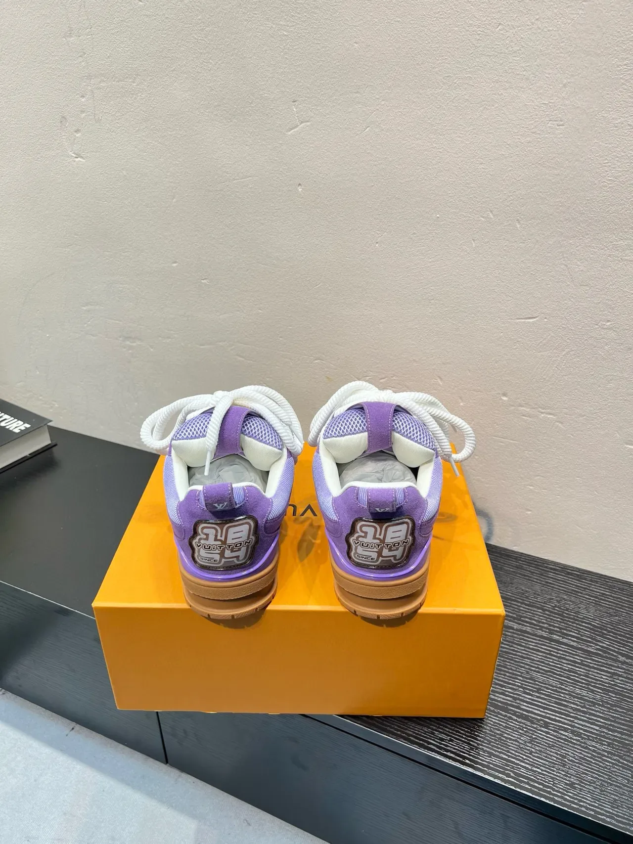 Louis Vuitton Purple White Layered Suede And Mesh Upper Rope-Style Laces Lifestyle Sneakers 6