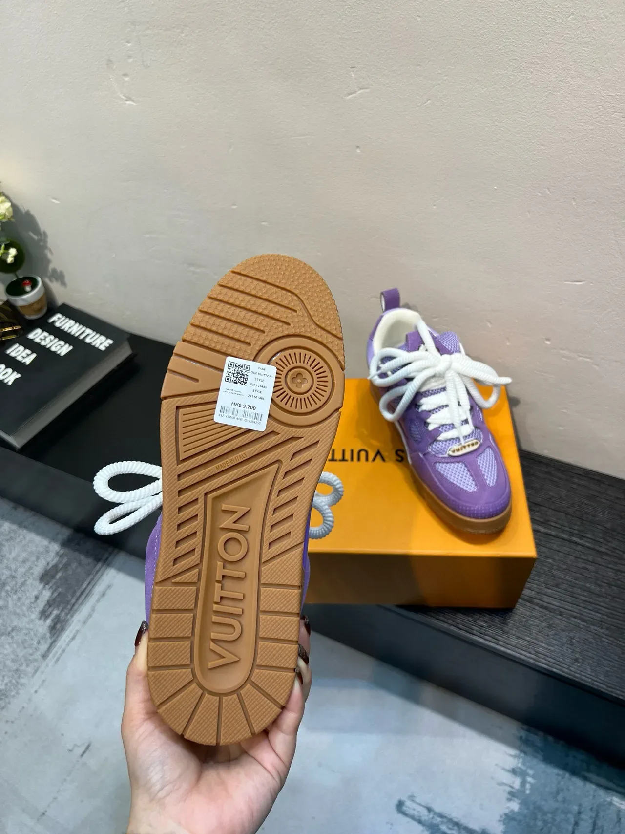 Louis Vuitton Purple White Layered Suede And Mesh Upper Rope-Style Laces Lifestyle Sneakers 9