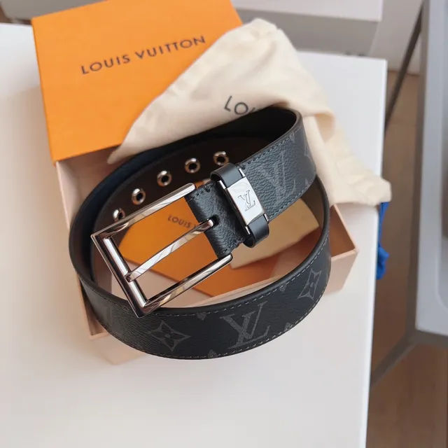 Louis Vuitton Reversible Monogram Empreinte Belt Black Leather Belt 3