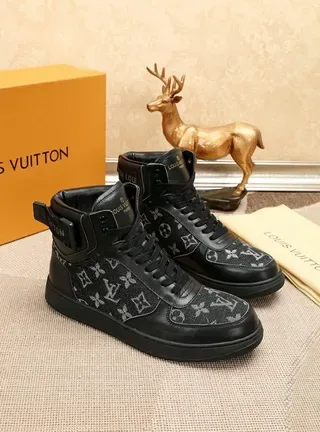 Louis Vuitton Run Away Black Monogram High-Top Lifestyle Sneakers 3