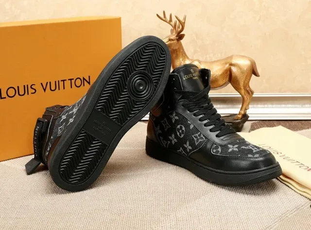 Louis Vuitton Run Away Black Monogram High-Top Lifestyle Sneakers 4