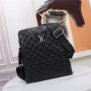 Louis Vuitton Run Away Black Quilted Basketweave Crossbody Bag