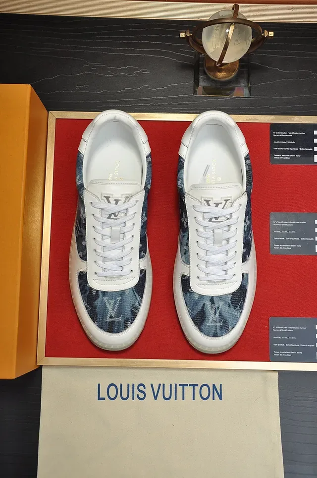 Louis Vuitton Run Away Denim Monogram White and Blue Lifestyle Sneakers 9