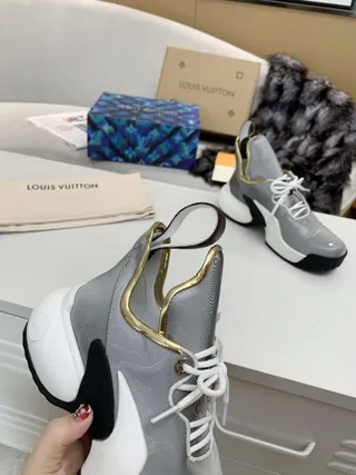 Louis Vuitton Run Away Gray Monogram Chunky Sneakers 2