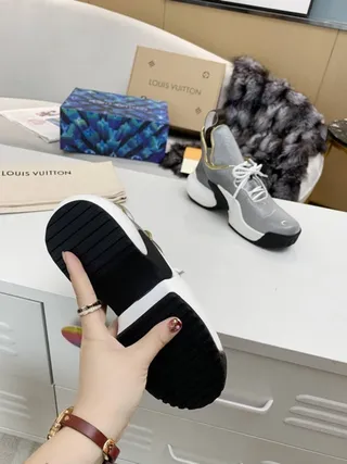 Louis Vuitton Run Away Gray Monogram Chunky Sneakers 3
