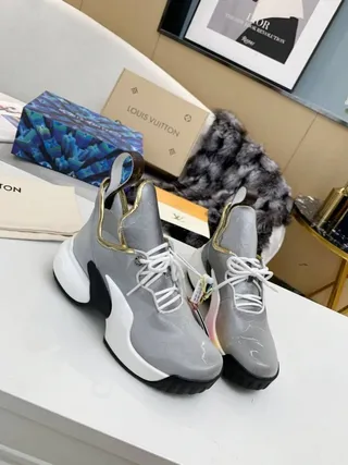 Louis Vuitton Run Away Gray Monogram Chunky Sneakers 7