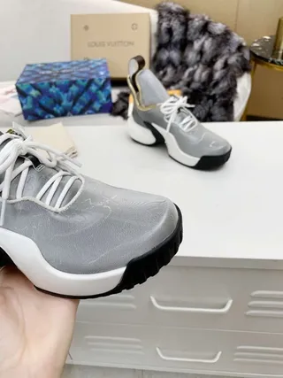 Louis Vuitton Run Away Gray Monogram Chunky Sneakers 8