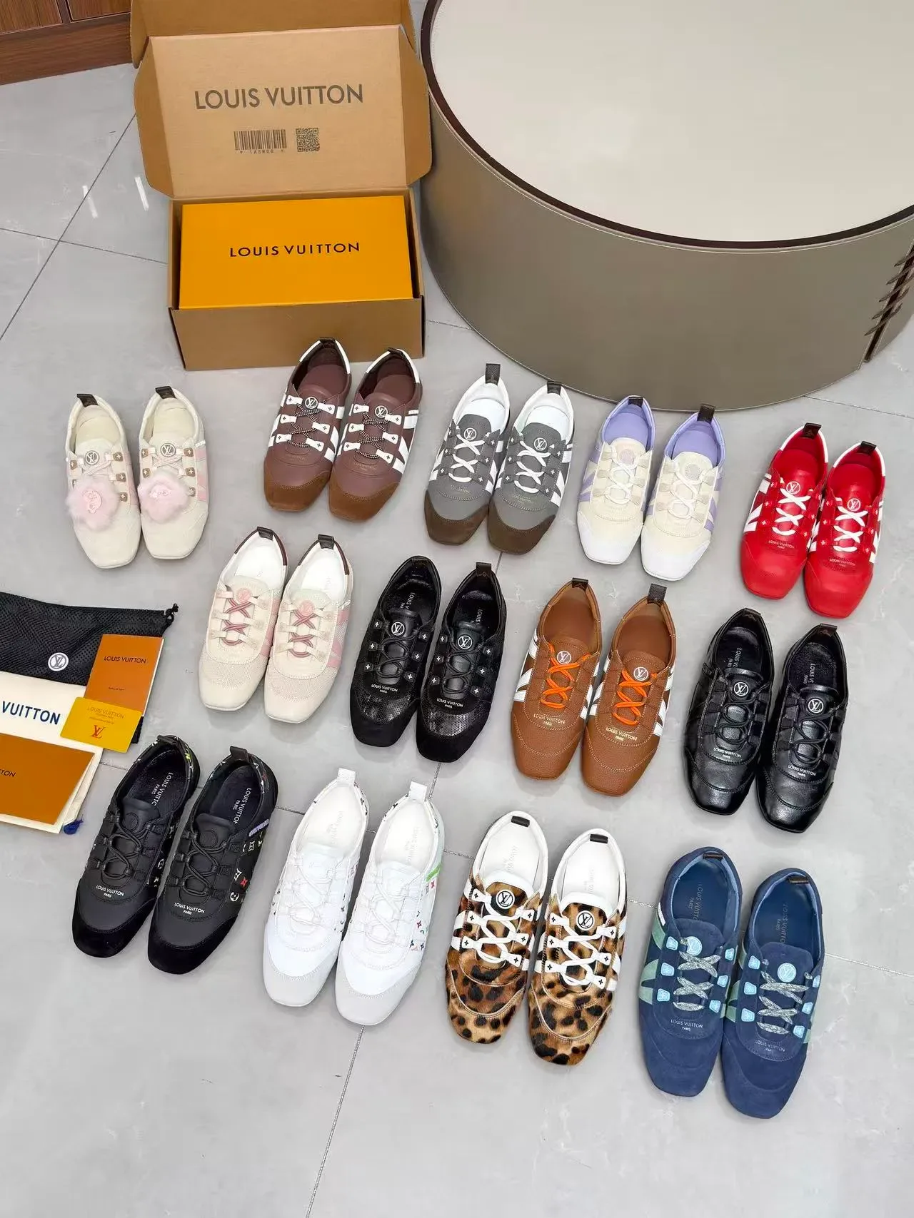Louis Vuitton Run Away Leopard-Print Calf Hair and White Leather Lifestyle Sneakers 2