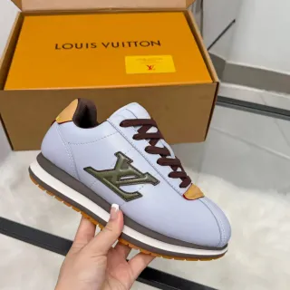 Louis Vuitton Run Away Light Gray Olive Brown Lifestyle Sneakers