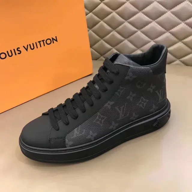 Louis Vuitton Run Away Monogram Tonal Black Lifestyle Sneakers 7