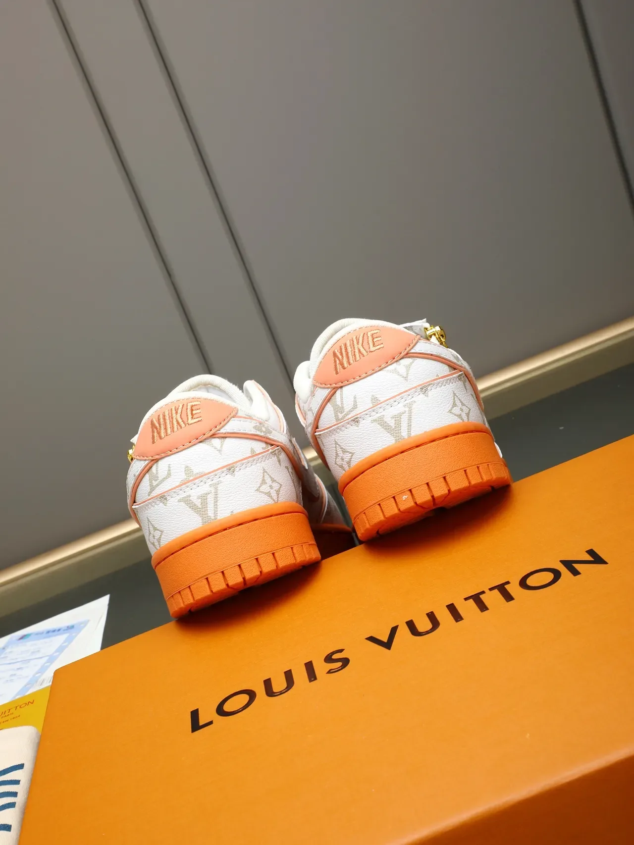 Louis Vuitton Run Away Monogram White Orange Lifestyle Sneakers 3