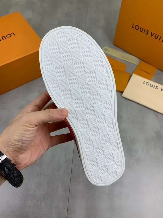 Louis Vuitton Run Away Orange White Monogram Canvas Rope Laces Lifestyle Sneakers 2
