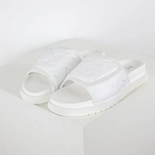Louis Vuitton Run Away Slide White Slippers 2