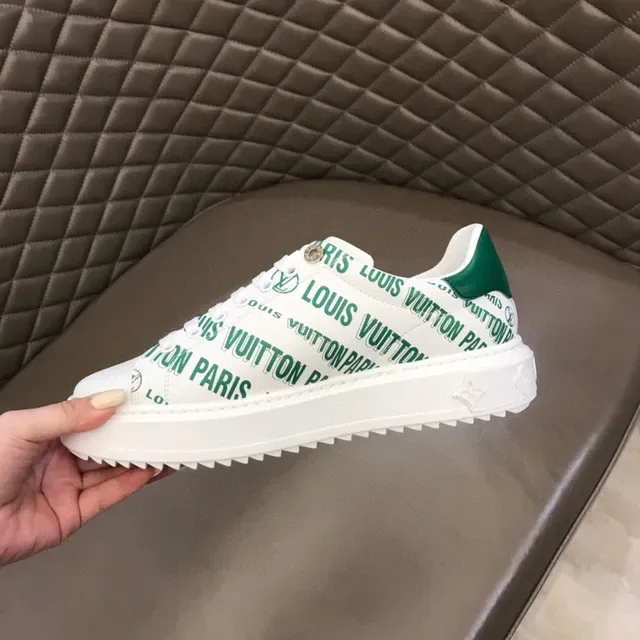 Louis Vuitton Run Away Sneakers Lifestyle Blancs et Verts avec Impression de Logo 2