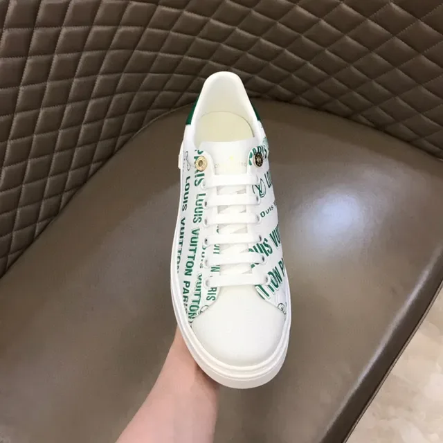 Louis Vuitton Run Away Sneakers Lifestyle Blancs et Verts avec Impression de Logo 4
