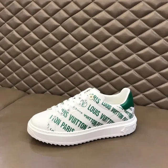 Louis Vuitton Run Away Sneakers Lifestyle Blancs et Verts avec Impression de Logo 5