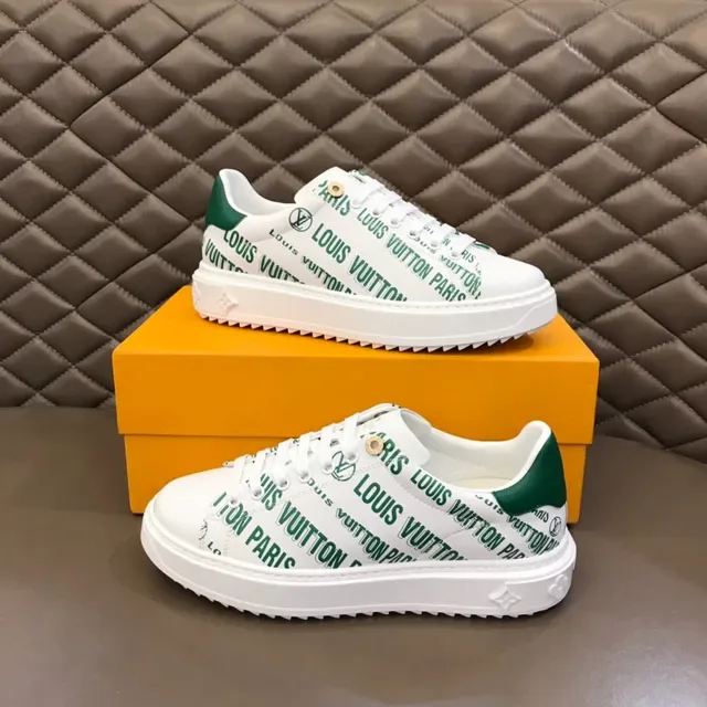Louis Vuitton Run Away Sneakers Lifestyle Blancs et Verts avec Impression de Logo 7