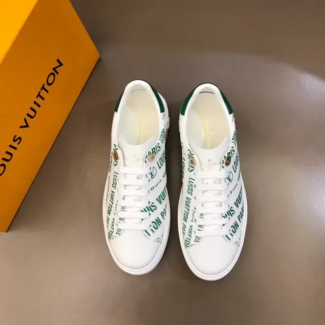 Louis Vuitton Run Away Sneakers Lifestyle Blancs et Verts avec Impression de Logo 9