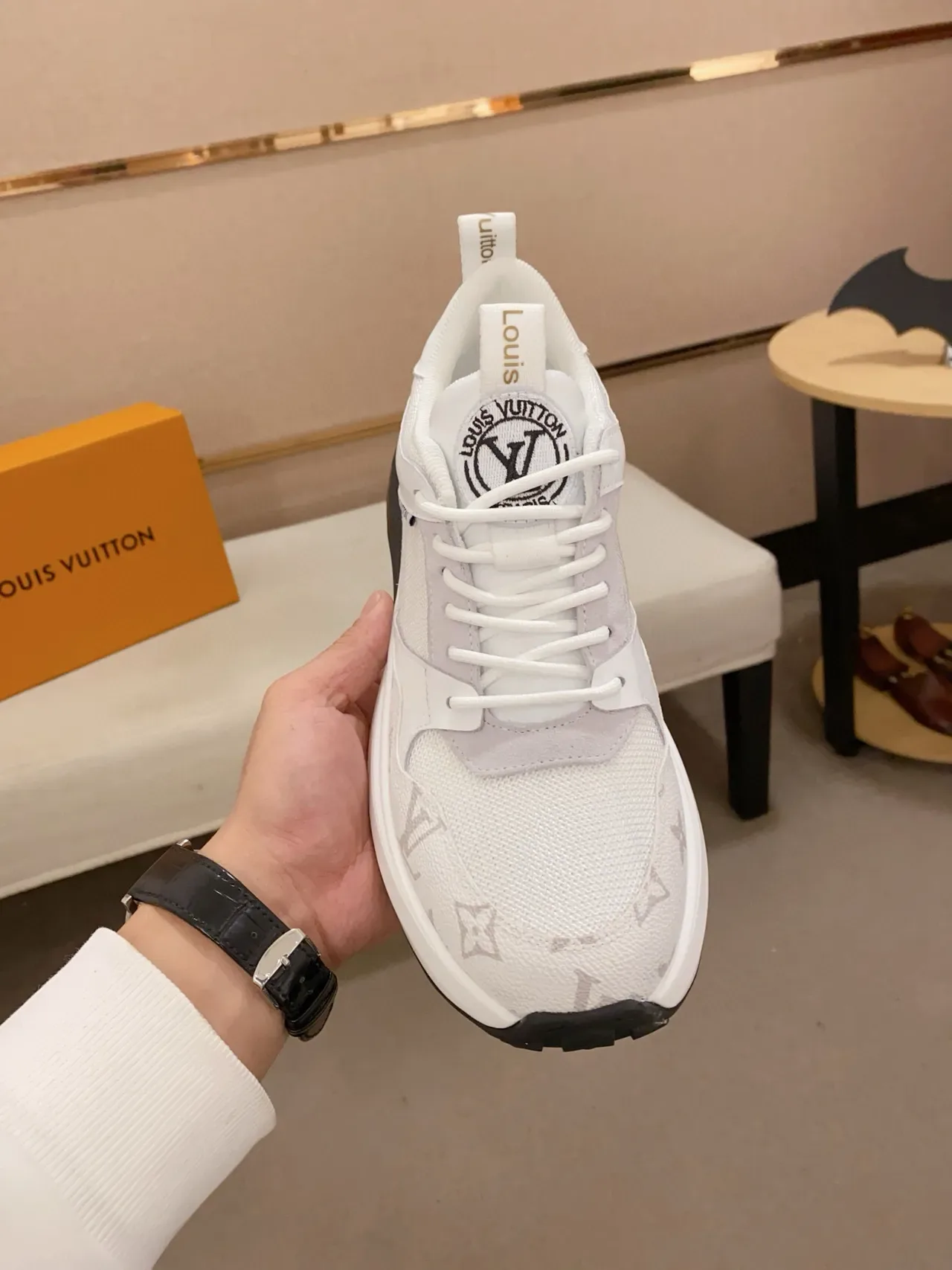 Louis Vuitton Run Away White Monogram Lifestyle Sneakers 2