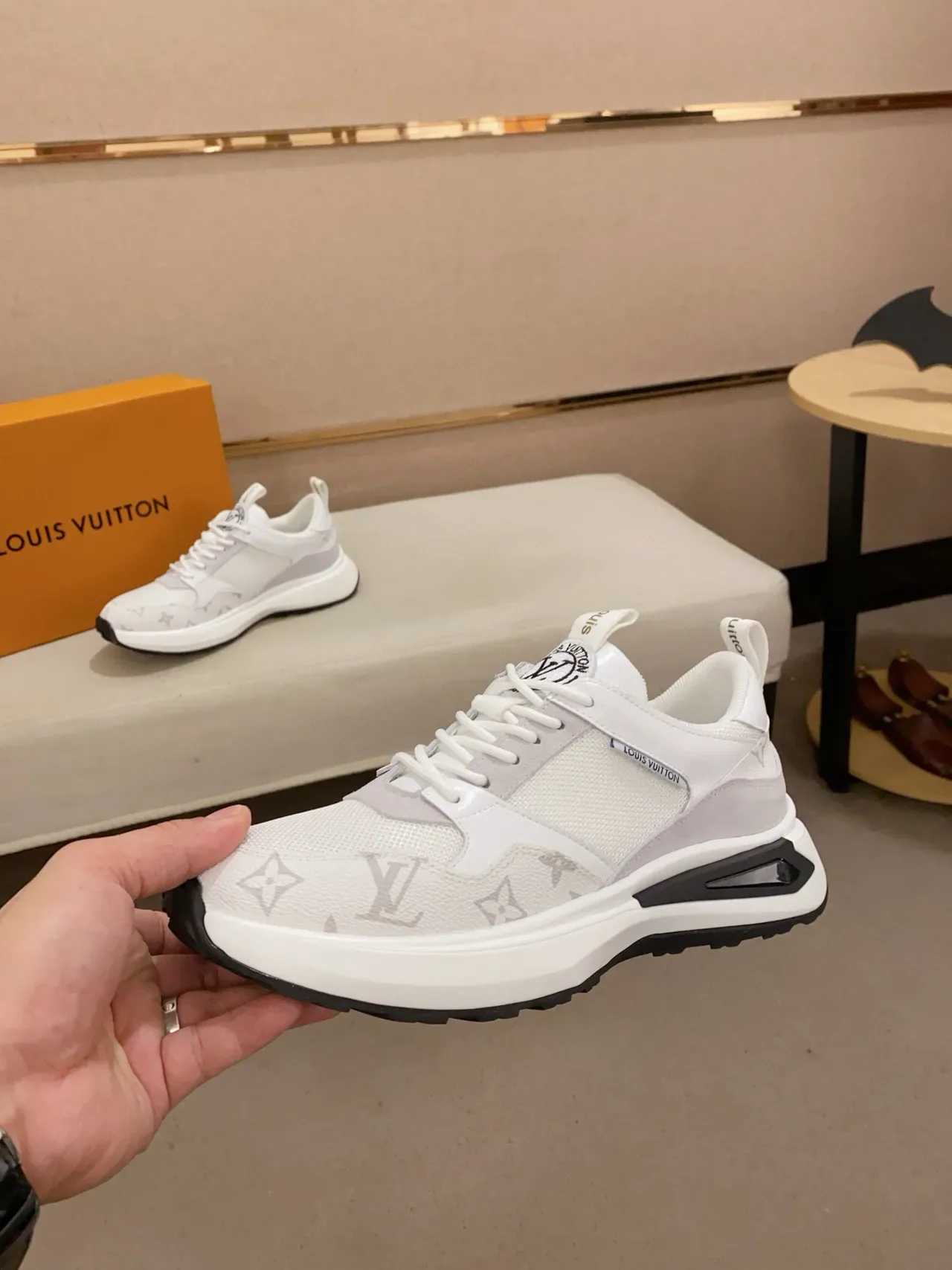 Louis Vuitton Run Away White Monogram Lifestyle Sneakers 4