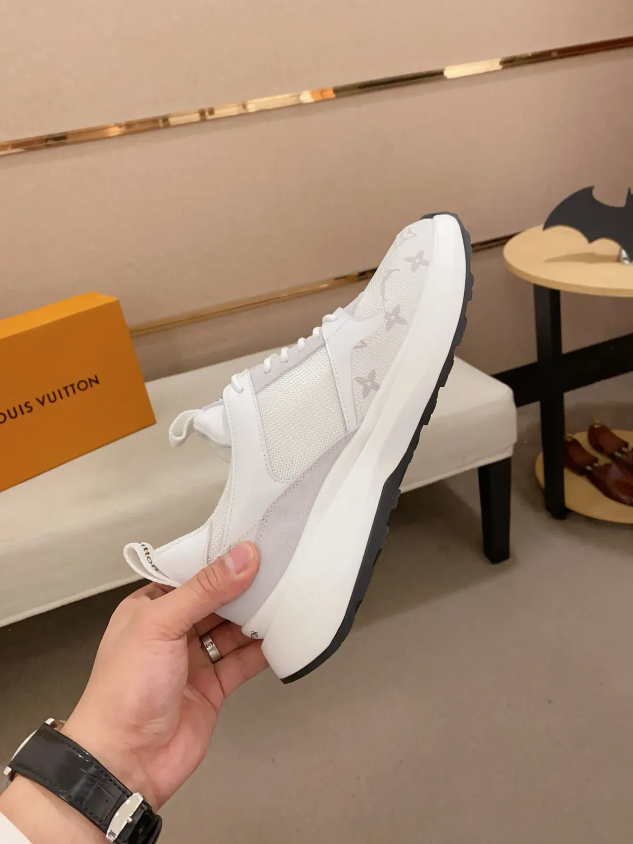 Louis Vuitton Run Away White Monogram Lifestyle Sneakers 6