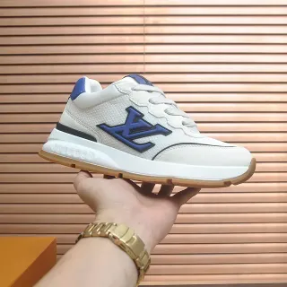 Louis Vuitton Blanco Azul Suela Plataforma Gruesa Malla Y Superior Sintética Zapatillas Lifestyle