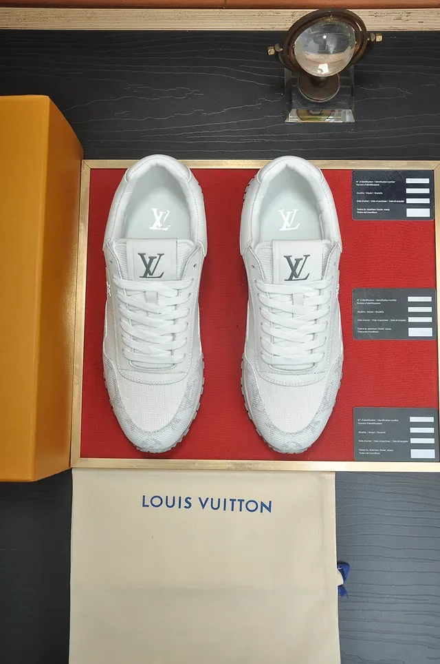 Louis Vuitton White Gray Monogrammed Textile Upper Leather Overlays Lifestyle Sneakers 5