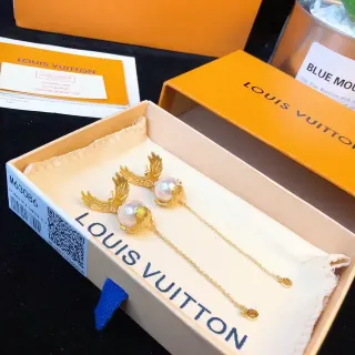 Louis Vuitton Winged Pearl Drop Earrings